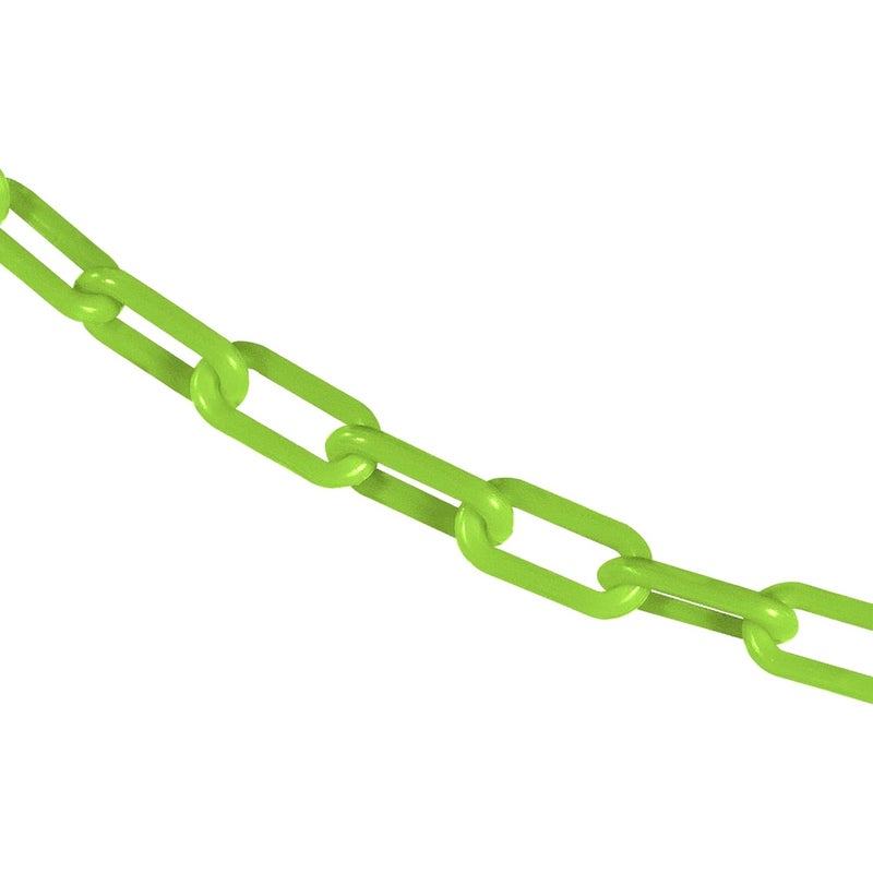 Mr. Chain Plastic Barrier Chain, Safety Green, 1.5-Inch Link Diameter, 25-Foot Length (30014-25) - Image 1