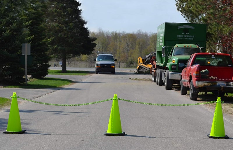 Mr. Chain Plastic Barrier Chain, Safety Green, 1.5-Inch Link Diameter, 25-Foot Length (30014-25) - Image 3