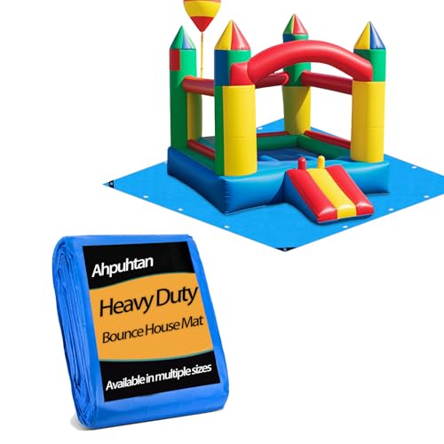 Ahpuhtan 118 x 157 Inch Bounce House Mat for Inflatable Bouncer Inflatable Water Slide Bounce House Pad for Outdoor Bouncy Castle Under Jump House Floor Underlayment PadOnly Mat Bounce House Not Include - Image 1