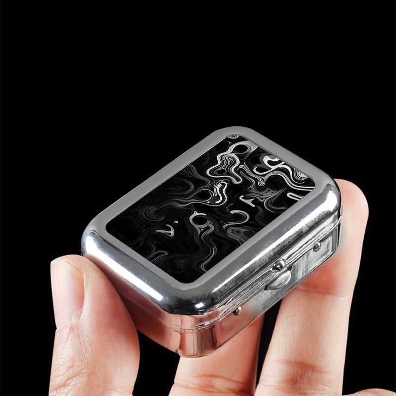 1pc Compact Stainless Steel Car Ashtray Portable Mini Art Painting Outdoor - Image 3