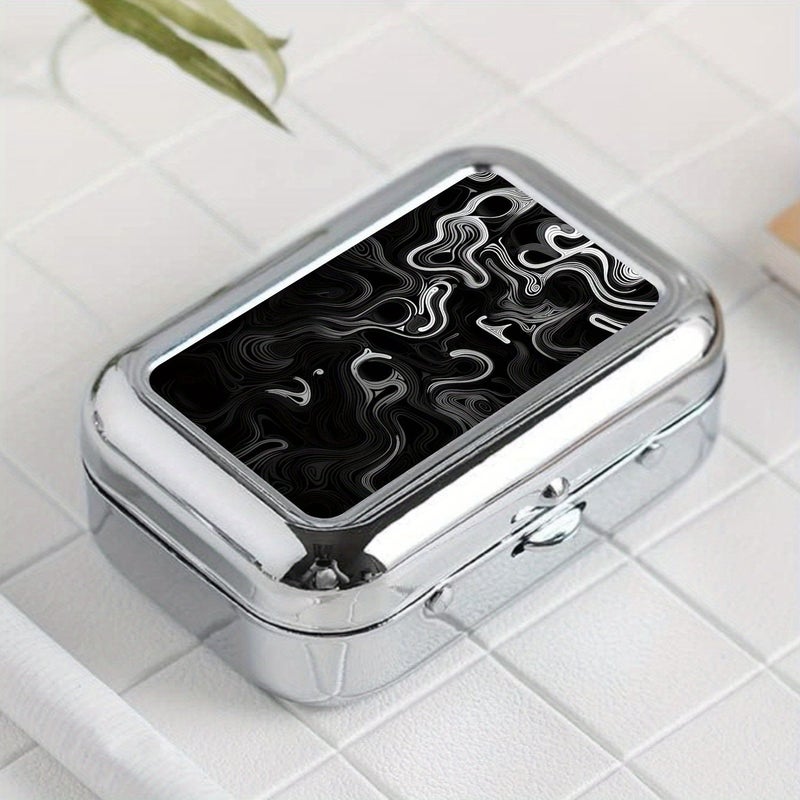 1pc Compact Stainless Steel Car Ashtray Portable Mini Art Painting Outdoor - Image 1