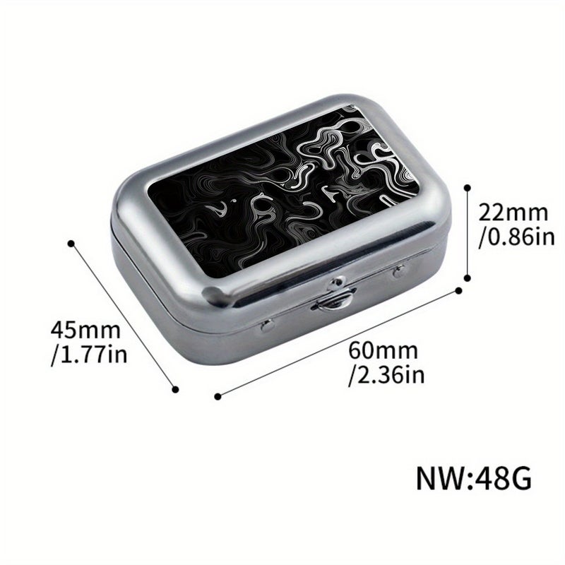 1pc Compact Stainless Steel Car Ashtray Portable Mini Art Painting Outdoor - Image 2