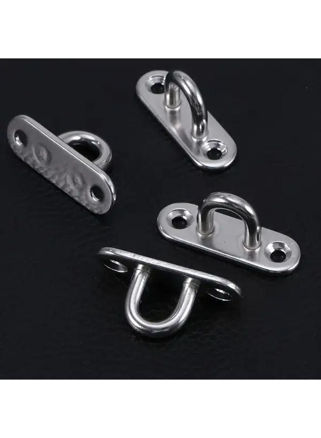 8 Pcs Silvery Stainless Steel U Hooks Heavy Duty Corrosion Resistant Eyelets Screwless - Image 5