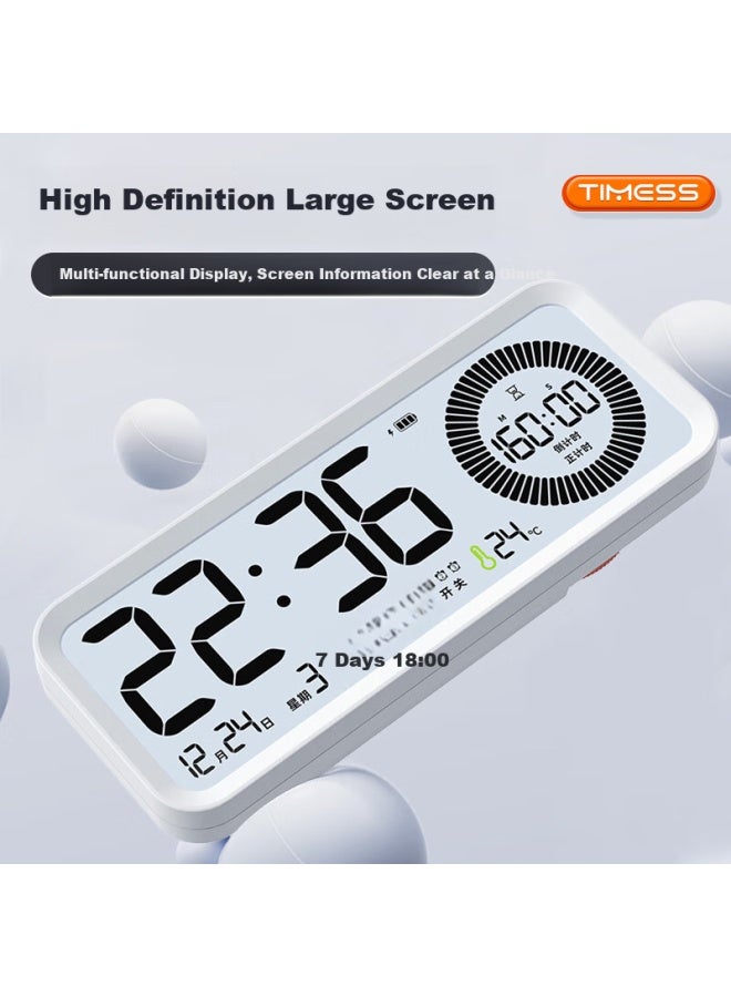 Timess Visual Timer 2-In-1 Alarm Clock For Students And Children, Wake-Up Self-Discipline Artifact New Multi-Function Charging Time Manager Silent Timer - Image 4