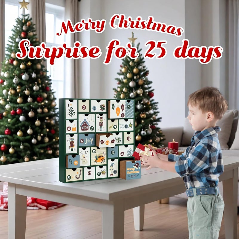 GUOER 2024 Wooden Advent Calendar - Image 5