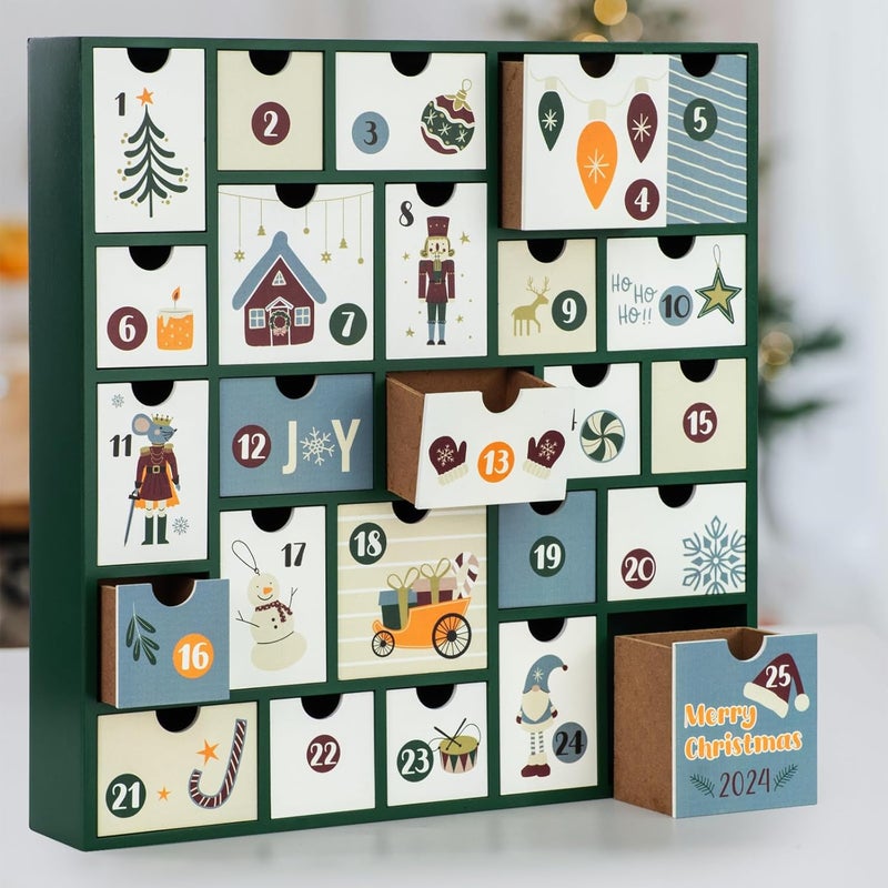 GUOER 2024 Wooden Advent Calendar - Image 3