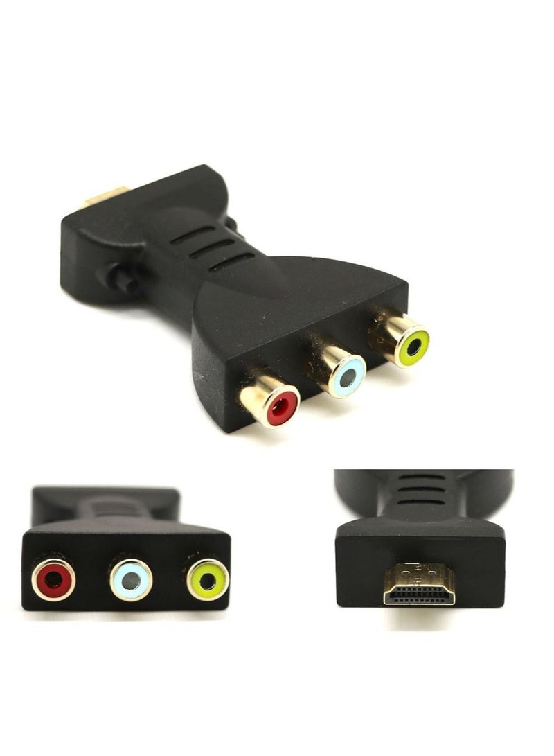Captaintech HDMI to AV Converter HDMI to 3RGA Audio Video Adapter HDMI to RCA Composite Converter Adapter Compatible with Roku Stick Support NTSC 1080P 720P for Apple TV PC Laptop Xbox DVD 2Pack - Image 1