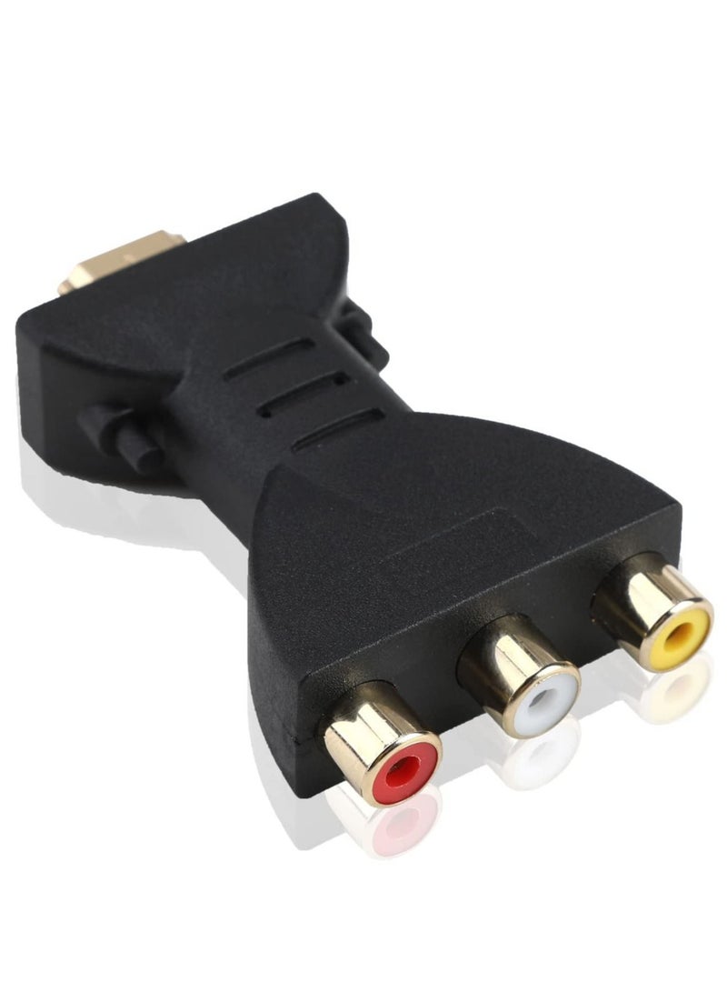 Captaintech HDMI to AV Converter HDMI to 3RGA Audio Video Adapter HDMI to RCA Composite Converter Adapter Compatible with Roku Stick Support NTSC 1080P 720P for Apple TV PC Laptop Xbox DVD 2Pack - Image 2
