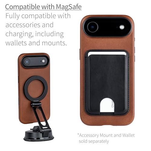 Dockem Genuine Leather Case for iPhone 17 Air Compatible with MagSafe, with Capacitive Camera Control Button (MSGL, Brown) - Image 5