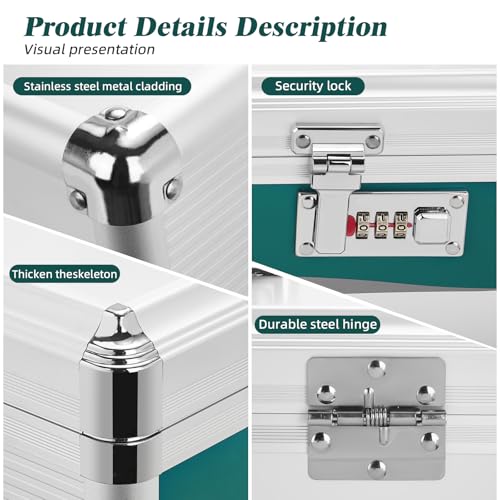 Glosen Medicine Lock Box with Combination Lock, Medication lock box【Small 10x6.7x6.7 Inch】,medical box organizer - Image 3