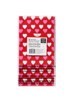 آميريكان جريتنغز أكياس هدايا عيد الحب من American Greetings مقاس 10.5 بوصة، قلوب وخطوط (16 كيسًا)  - Image 5