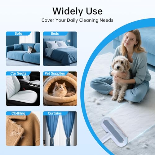 INABULETWO Multifunctional Pet Hair Remover Tool for Furniture, Reusable Washable Dog and Cat Hair Lint Removal Brush, 4 in 1 17.3Inch Extendable, Adjustable Lint Brush - Image 5