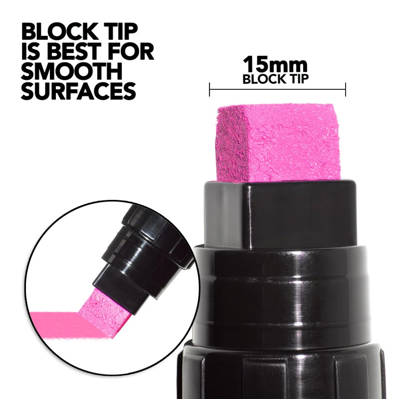 Krink K-55 Fluorescent Pink Paint Marker-Vibrant and Opaque Fine Art Acrylic Paint Pens for Smooth Surfaces-Acrylic Paint Markers for Metal Paper and Painted Surfaces-Graffiti Markers for Signs - Image 2