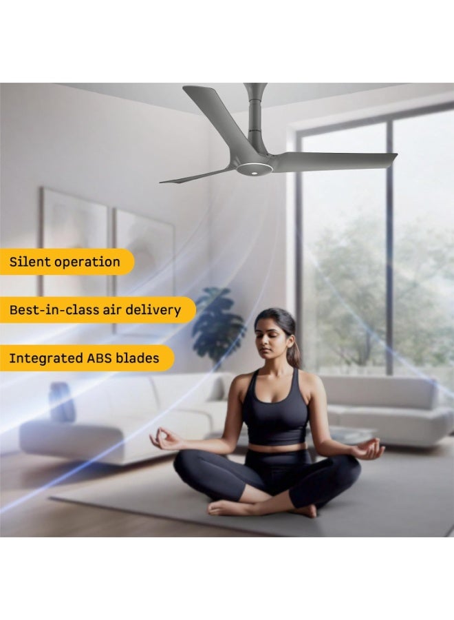 atomberg Aris Gladius Smart 900mm BLDC Ceiling Fan |BEE 5 Star|Advance Air+ Technology| Silent Operation | LED Underlight | Designer Fan | Free Installation | 5 Year Warranty (Sand Grey) - Image 2