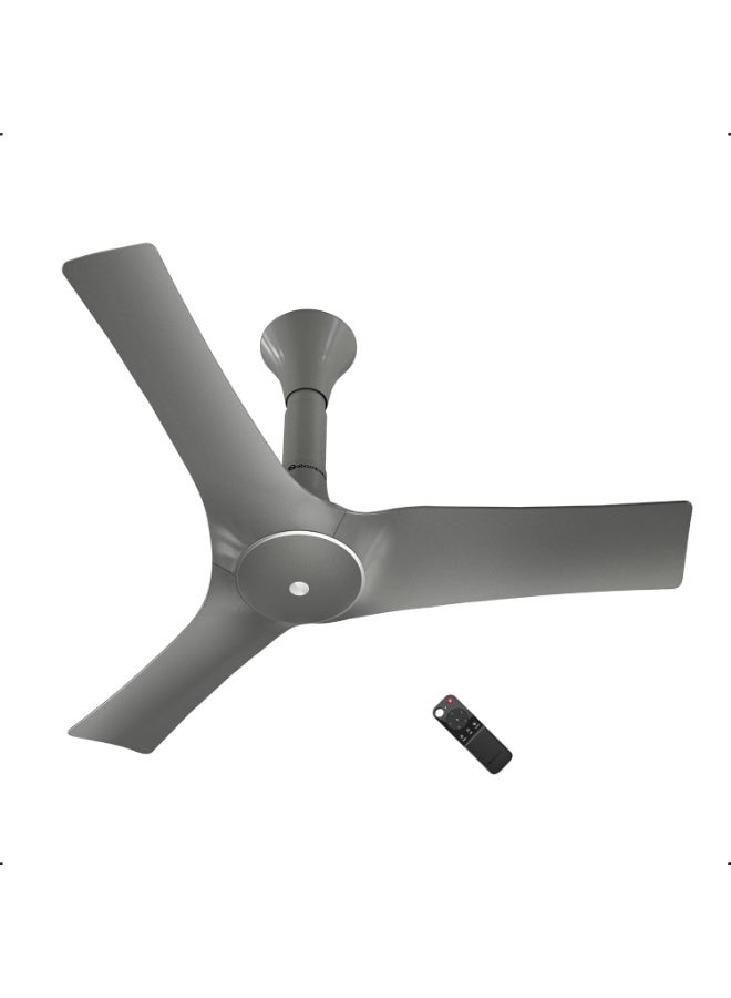 atomberg Aris Gladius Smart 900mm BLDC Ceiling Fan |BEE 5 Star|Advance Air+ Technology| Silent Operation | LED Underlight | Designer Fan | Free Installation | 5 Year Warranty (Sand Grey) - Image 1