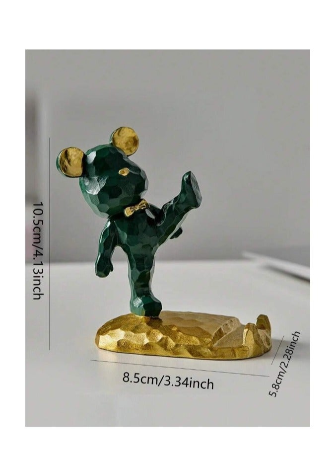 OASIS-TH Cute Mobile Phone Stand Cell phone Desktop Holder Decoration Violent Bear Trinket Bear Legs(Green)  - Image 3