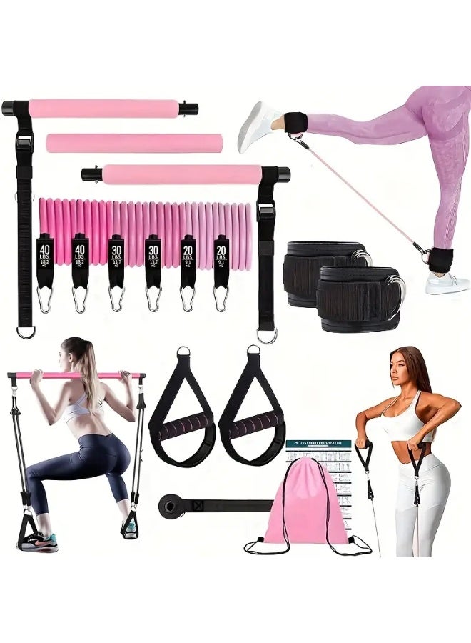 كيلا 14 قطعة من عصا بيلاتيس، دواسة لياقة بدنية متعددة الوظائف لليوجا، بيلاتيس منزلي، تدريب التمدد - Image 1