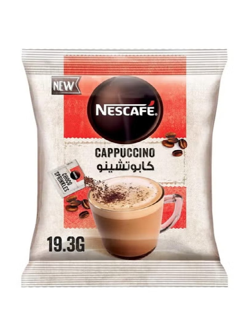 Nescafe Cappuccino Foamy Coffee Mix With Chocolate Sprinkles 19.3g (20 Sticks) - Image 3