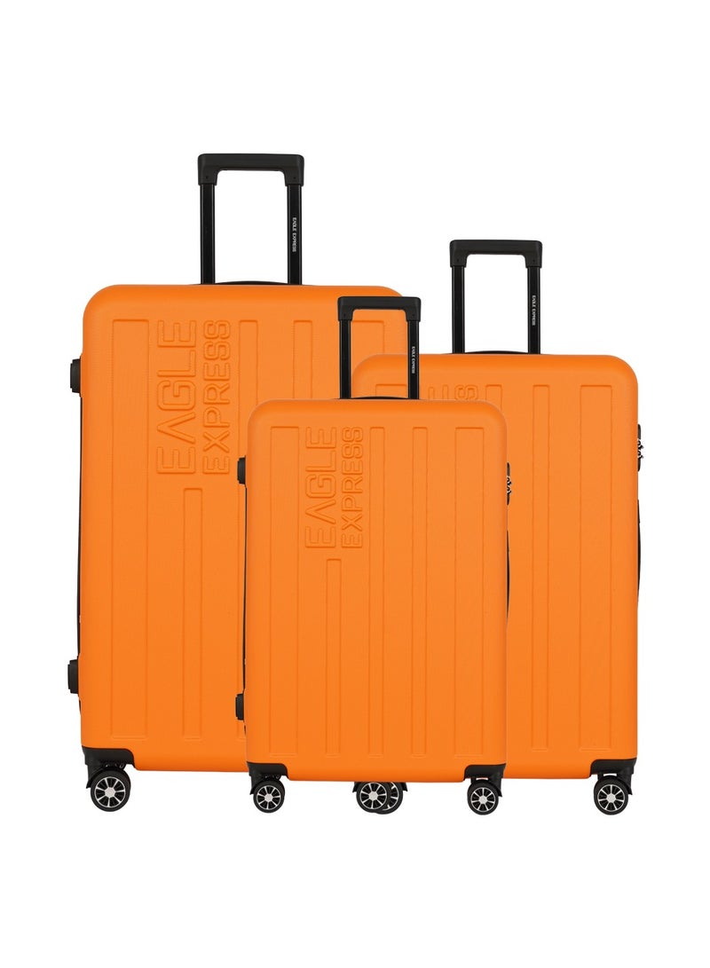 ايجل اكسبريس عربة VENTURE ABS صلبة مقاس 20 و24 و28 بوصة، مجموعة من 3 قطع باللون البرتقالي - Image 1