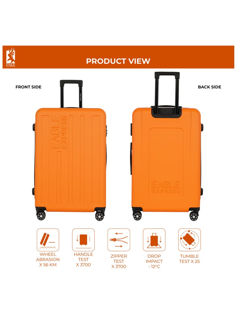 ايجل اكسبريس عربة VENTURE ABS صلبة مقاس 20 و24 و28 بوصة، مجموعة من 3 قطع باللون البرتقالي - Image 3