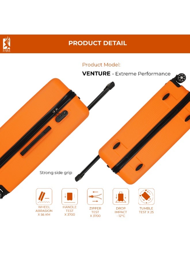 ايجل اكسبريس عربة VENTURE ABS صلبة مقاس 20 و24 و28 بوصة، مجموعة من 3 قطع باللون البرتقالي - Image 4