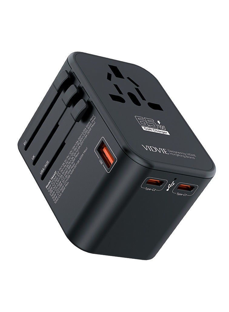 Vidvie Universal Travel Adapter Charger, 65W Global Universal Conversion Charger - Image 1