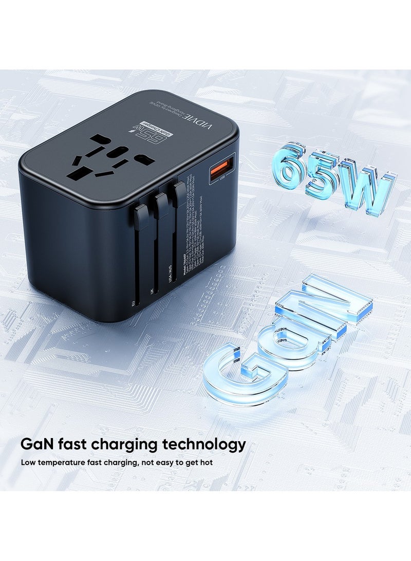 Vidvie Universal Travel Adapter Charger, 65W Global Universal Conversion Charger - Image 3