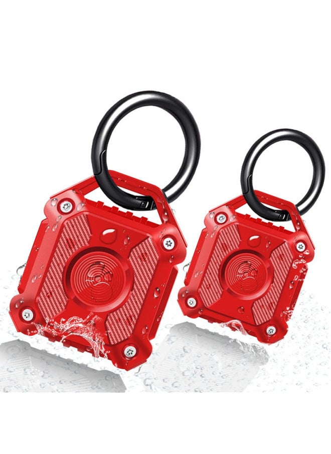Generic - Waterproof Applicable Apple Airtag Anti-lost Device Protective Cover Airtangs Tracker Waterproof Armor Protective Cover-Color:Red 2 Pack - Image 1
