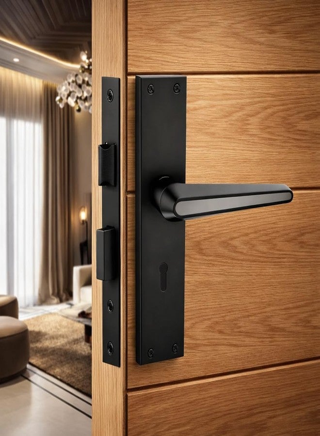Harrison Door Locks for Main Door, Door Lock for Bedroom, Mortise Door Lock Set, Mortise Door Handle, Door Locks Handlesets with 3 Key |Black Matt Finish | 30600 | for Office/Hotel/Home - Image 1