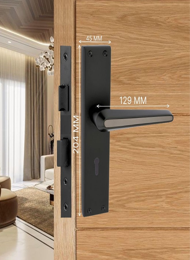 Harrison Door Locks for Main Door, Door Lock for Bedroom, Mortise Door Lock Set, Mortise Door Handle, Door Locks Handlesets with 3 Key |Black Matt Finish | 30600 | for Office/Hotel/Home - Image 2