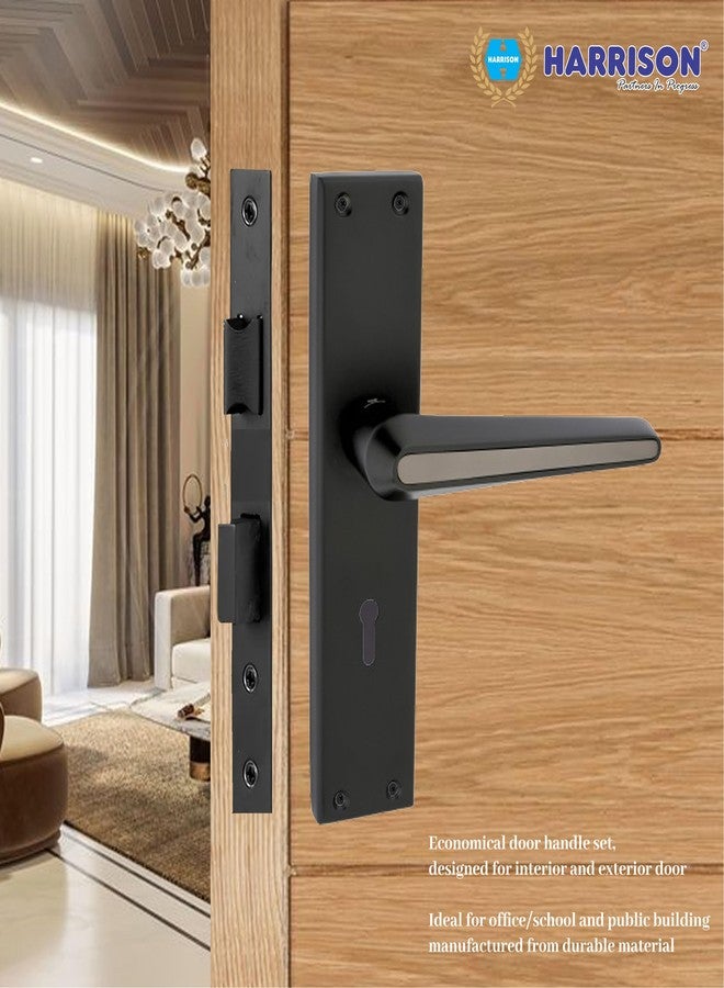 Harrison Door Locks for Main Door, Door Lock for Bedroom, Mortise Door Lock Set, Mortise Door Handle, Door Locks Handlesets with 3 Key |Black Matt Finish | 30600 | for Office/Hotel/Home - Image 3