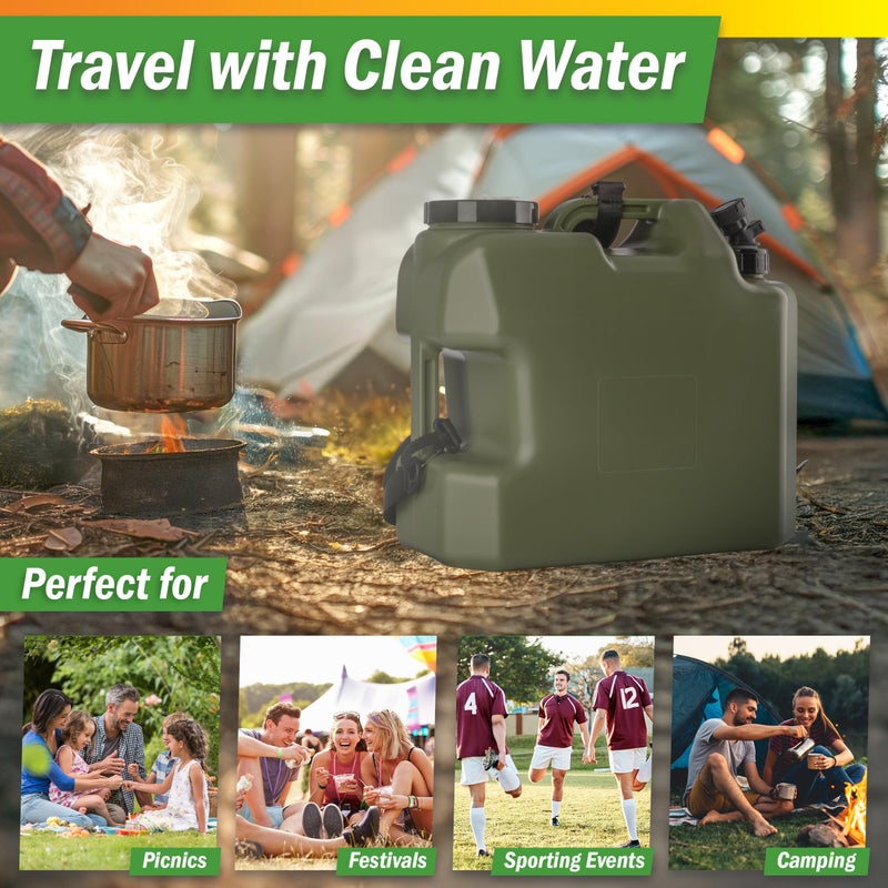 Wakeman Camping Water Jug with Spigot - 4.75 Gallon Jug Canteen Tank Carboy - BPA Free No Leak Camping Water Container for Outdoor Potable Drinking on Picnics, Camp and Overlanding Gear by Wakeman Outdoors - Image 2