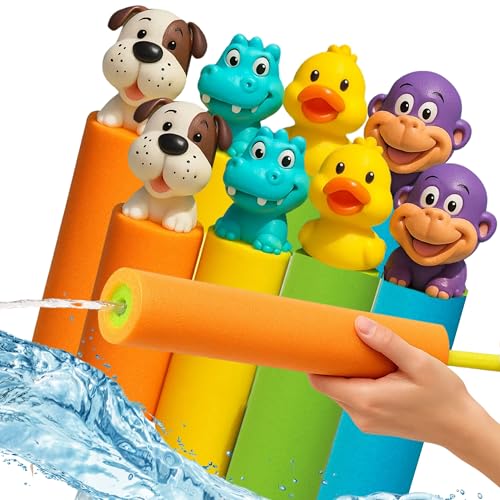 Atlasonix Water Blaster Water Squirter for Kids Pool Guns for Kids Squirt Gun 8 Pack 4 Pack Beach Essentials Beach Toys Pool Squirt Summer Games - Image 1
