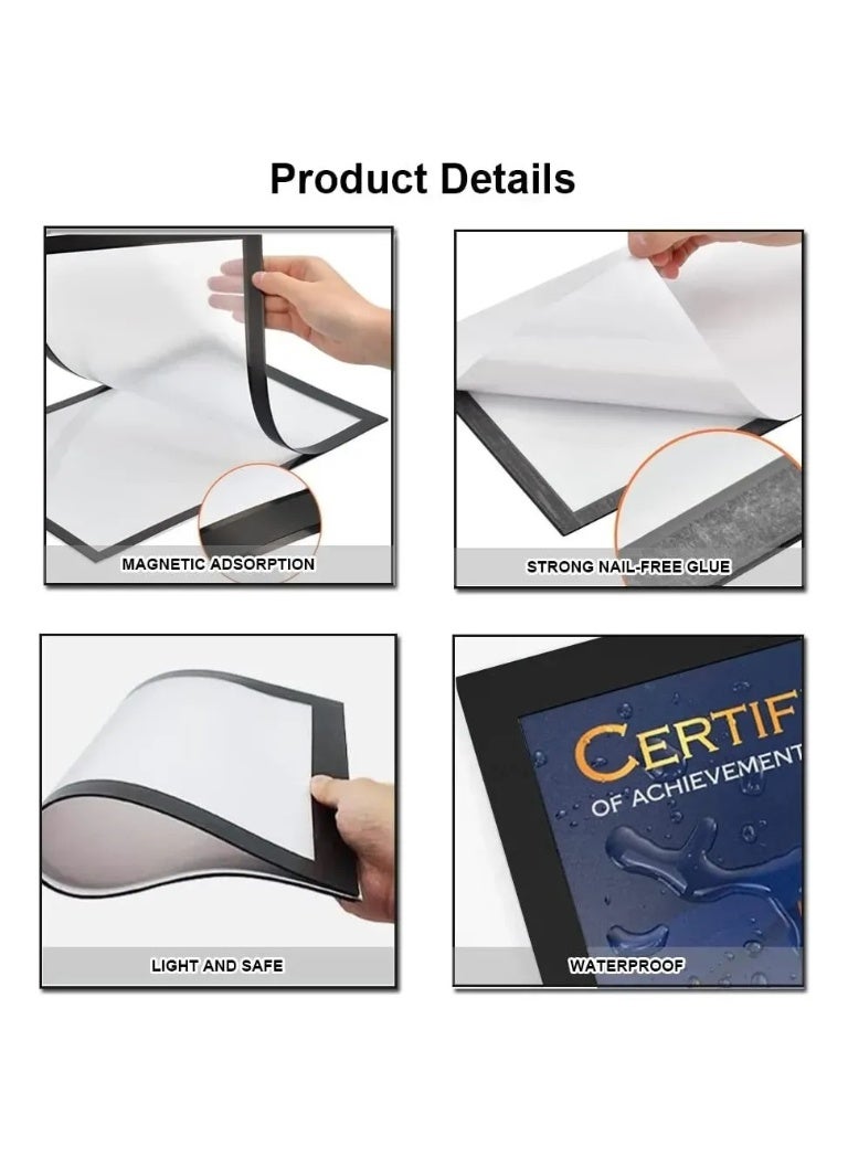 5-Piece Photo Frame with Magnetic PVC A4 Holder - Image 3