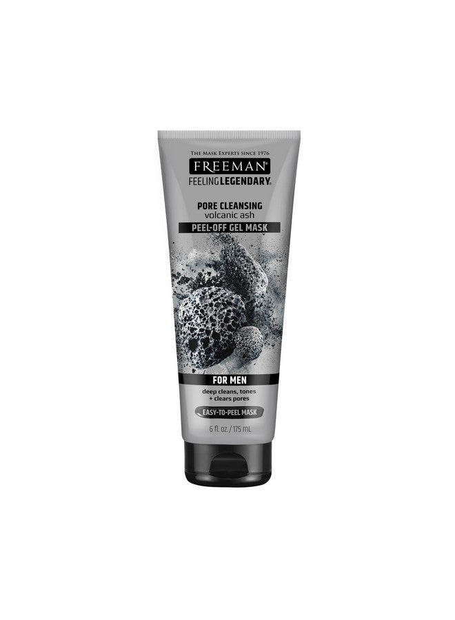 FREEMAN Pore Clearing Volcanic Ash Peel-Off Gel Facial Mask, Deep Cleansing, Removes Dirt From Pores, Not Over-Drying, Easy-to-use, For Men, 6 fl.oz./175 mL Tube - Image 1