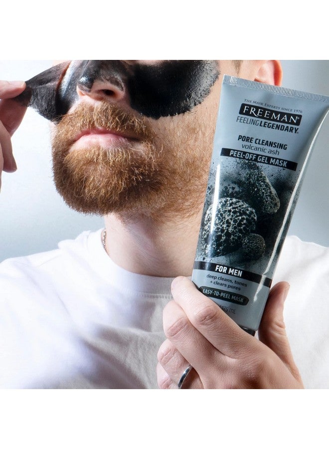 FREEMAN Pore Clearing Volcanic Ash Peel-Off Gel Facial Mask, Deep Cleansing, Removes Dirt From Pores, Not Over-Drying, Easy-to-use, For Men, 6 fl.oz./175 mL Tube - Image 5