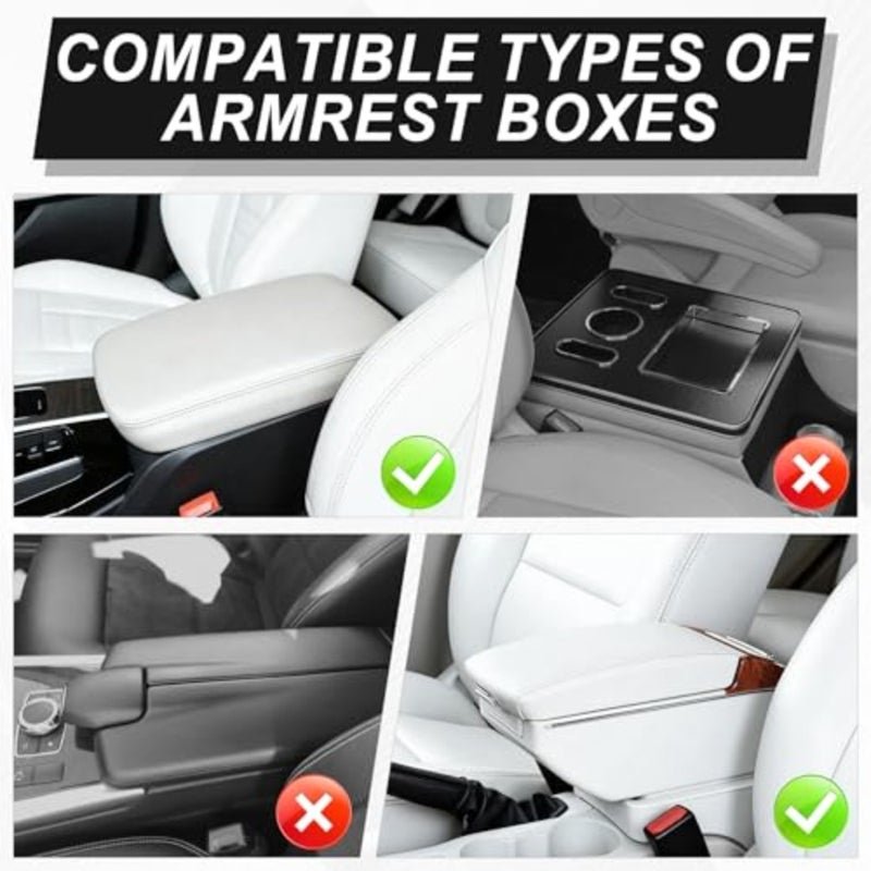 Car Center Console Cover Pad, Universal Leather Waterproof Thick Arm Rest Cover for Car with 2 Storage Bags, Car Interior Accessories for Most Vehicles, Cars, SUVs, Trucks - Image 5