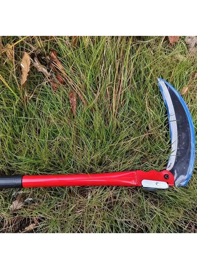 منجل منجل فولاذي قابل للطي محمول بمقبض مريح للبستنة وتخييم والبقاء على قيد الحياة - Image 1