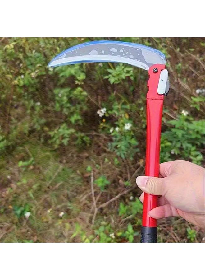 منجل منجل فولاذي قابل للطي محمول بمقبض مريح للبستنة وتخييم والبقاء على قيد الحياة - Image 3