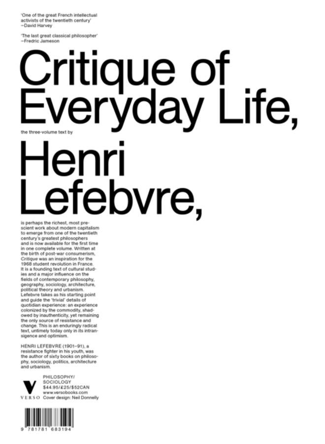 Critique of Everyday Life : The One-Volume Edition
