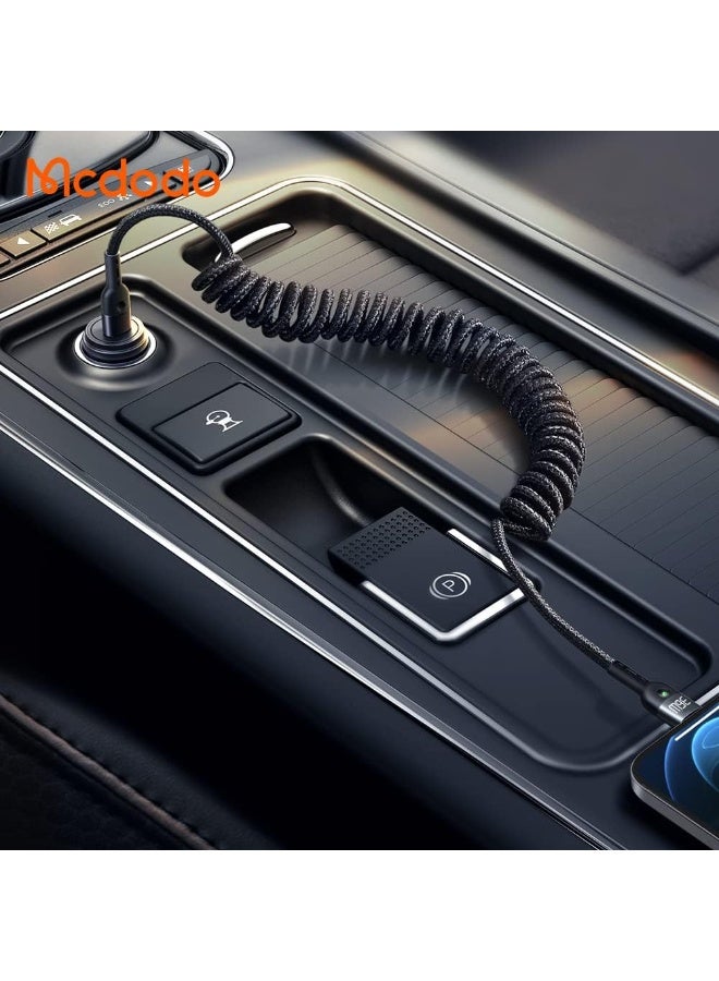 مكدودو كابل شحن سريع CA-196 Omega Series Type-C إلى Lightning كابل مرن يصل طوله إلى 1.8 متر - 36 واط PD مع مؤشر LED - تصميم ملفوف ذكي مثالي للسيارات وتوفير المساحة - شحن 30٪ في 15 دقيقة + نقل بيانات 480 ميجابت في الثانية - متوافق مع سلسلة iPhone 8 إلى 13 - هيكل مضفر من النايلون القوي وشرائح ذكية لحماية الجهاز وتنظيم الطاقة - Image 4
