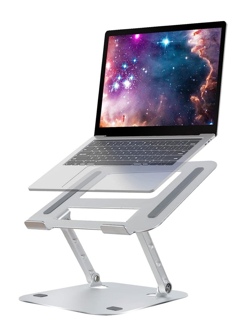 ELTRAZONE Laptop Stands,Multi-Angle Adjustable Laptop Holder Stand for Desk,Aluminum Ergonomic with Heat-Vent Portable Laptop Riser Holder Stand Compatible with MacBook Dell, HP - Image 1