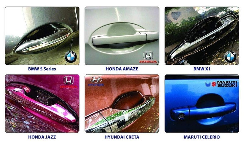 Allure Auto® 3D Car Door Invisible Handle Cup Scratch Guard Sticker Universal for All Cars (Pack of 4) Compatible with Maruti Swift Dzire New - Image 3