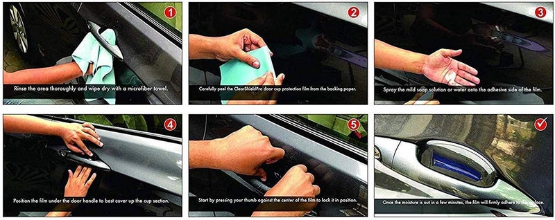 Allure Auto® 3D Car Door Invisible Handle Cup Scratch Guard Sticker Universal for All Cars (Pack of 4) Compatible with Maruti Swift Dzire New - Image 4