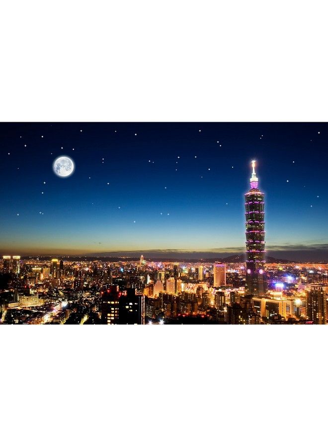 ألغاز جigsaw 1000 قطعة للبالغين أفق تايبيه تخزين سهل تداخل مريح بلاستيك بدون حاجة للصمغ [H1719] - Image 2