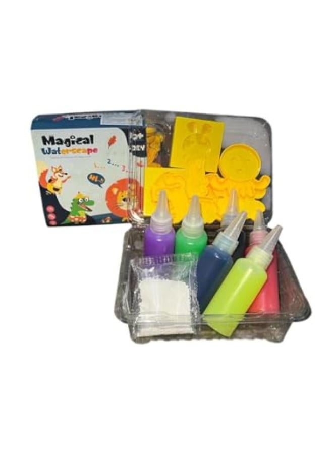 Magical waterscap pcs14 لعبة الجيل المائي الجديدة التثيره للأطفال والكبار عمل نسخة مميزة بالجيل للإستثمار في الماء ليصبح جيلاتينه للعب بها مرة أخرى - Image 2