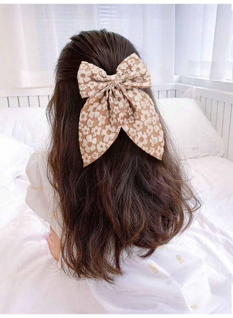 ربطة شعر دانتيل أنيقة بنقشة زهرية – مشبك كبير للبنات والسيدات - Image 4