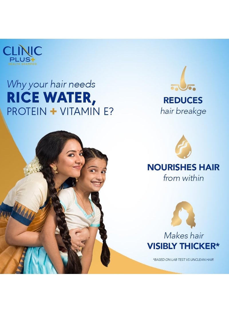 Clinic Plus HEALTH SHAMPOO with RICE WATER, PROTEIN & VITAMIN E STRONG & THICK 355 ml - Image 3