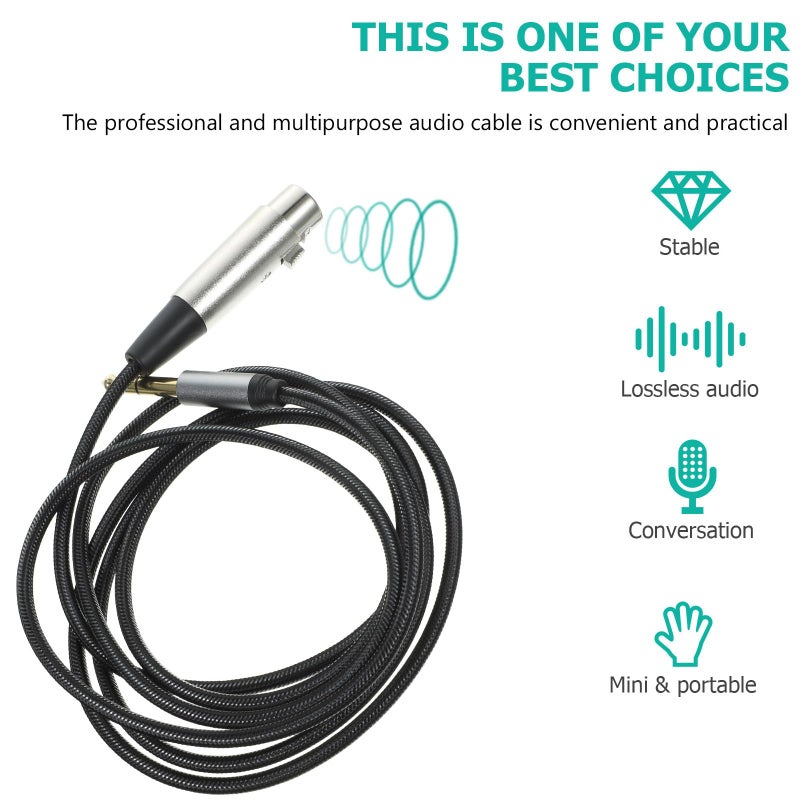 35mm Male To XLR Female 3 Pin Microphone Cable 2m For Audio Mixer Speaker Connection - Image 4