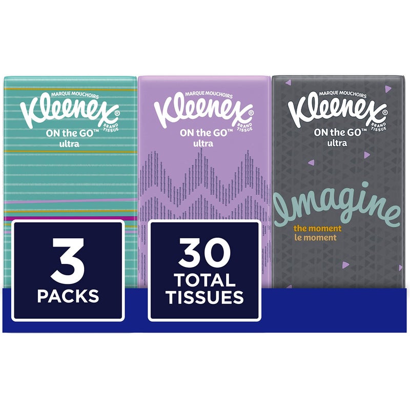 Kleenex Facial Tissues, 10 ct, 3 Pack - Image 1